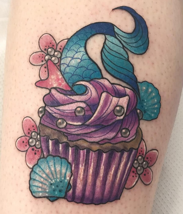 Mermaid Cupcake Tattoo