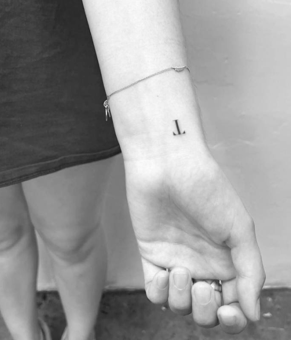 Minimalist T letter tattoo ideas