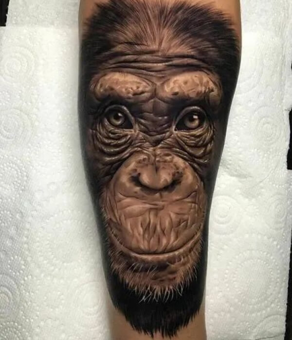 Monkey Face Tattoo
