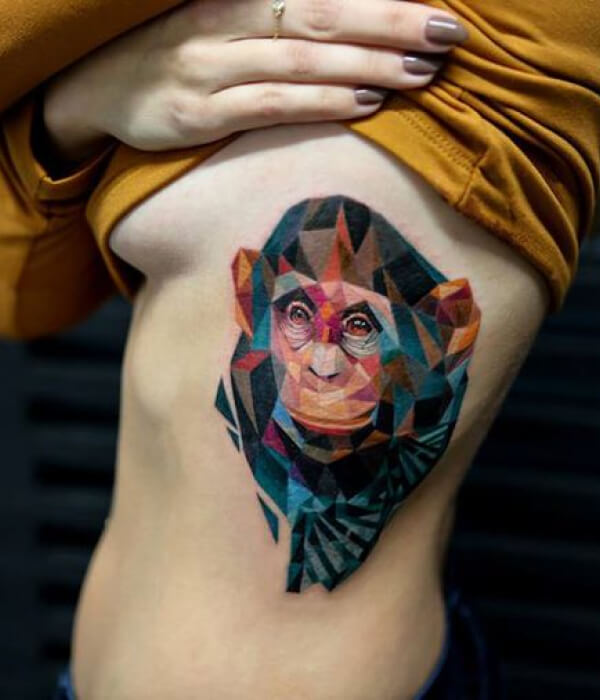 Monkey Tattoo For Women