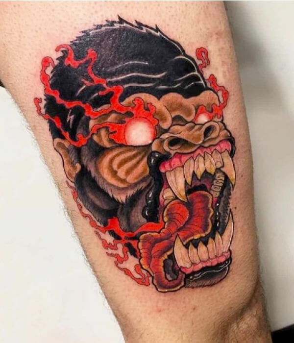 Monkey Tattoo For Men