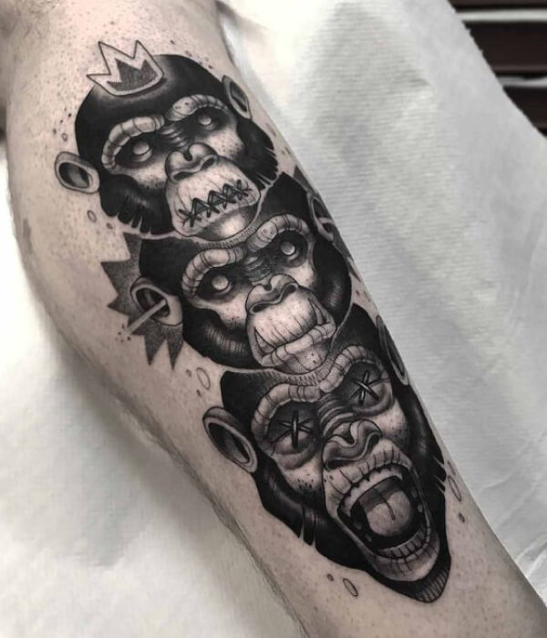 Monkey Tattoo Design