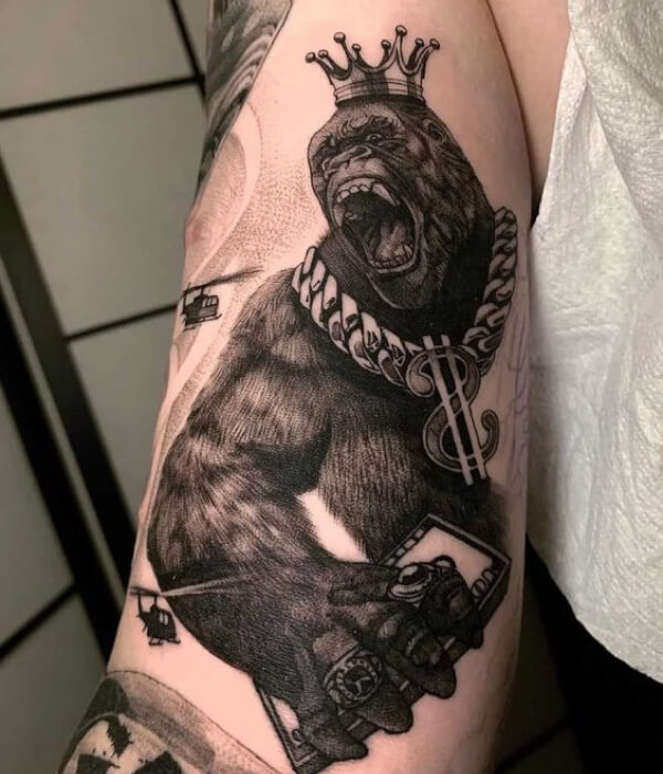 Monkey Tattoo Design