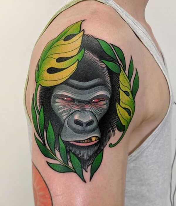 Monkey Tattoo For Men