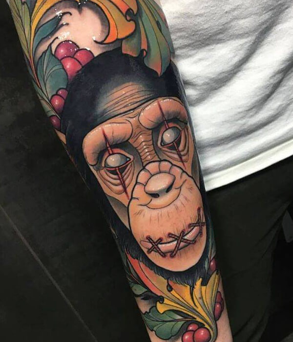 Monkey Tattoo For Men