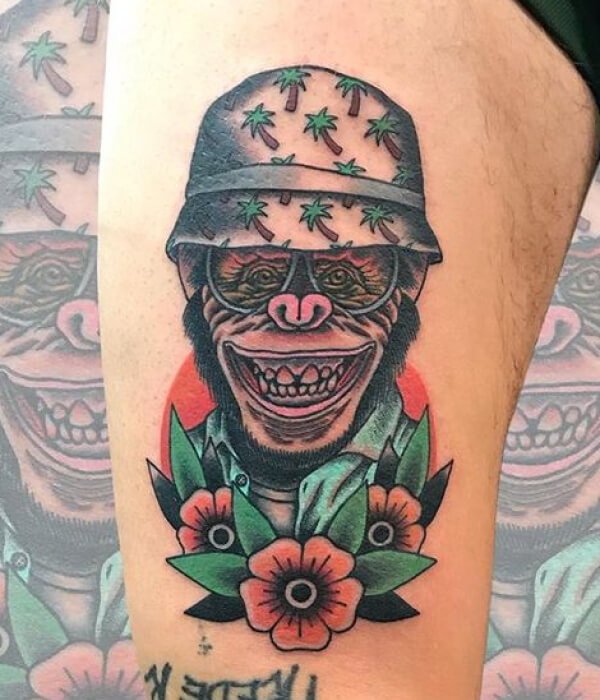 Monkey Tattoo Design