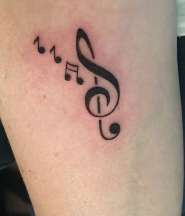 Musical Letter L Tattoo Design