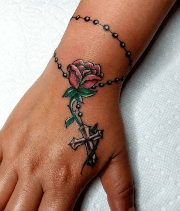 Rosary Tattoo on Wrist