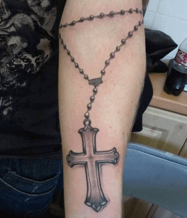 Rosary Tattoo on the Forearm