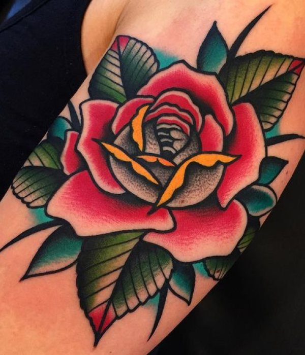 Rose Tattoo Sleeve American Traditional ideas
