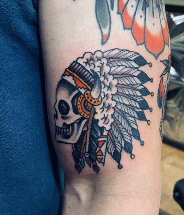 Skull Tattoo Sleeve American Traditional
