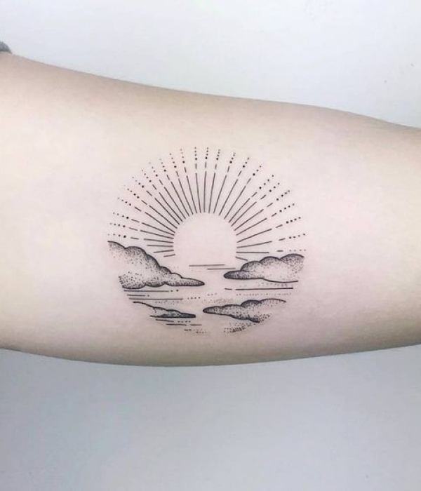 Sunset Tattoo Minimalistic