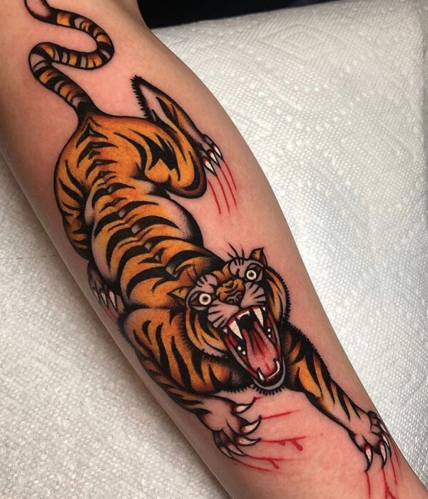 Tiger Tattoo Sleeve American Traditional ideas
