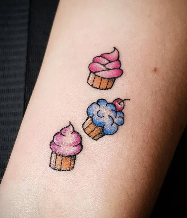 Tiny Cupcake Tattoo