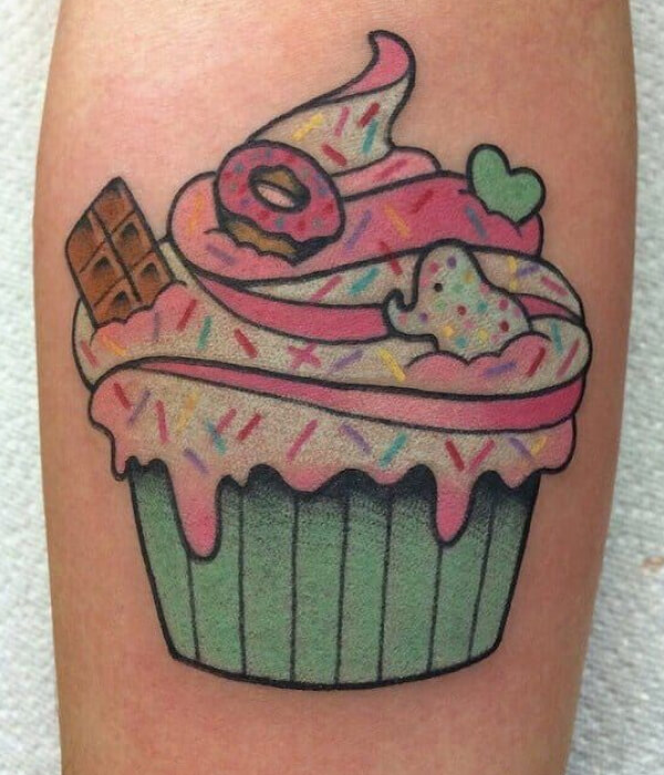 Vintage Cupcake Tattoo ideas