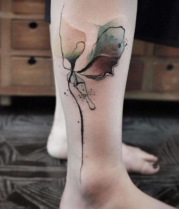 Abstract Watercolor Tattoo Design