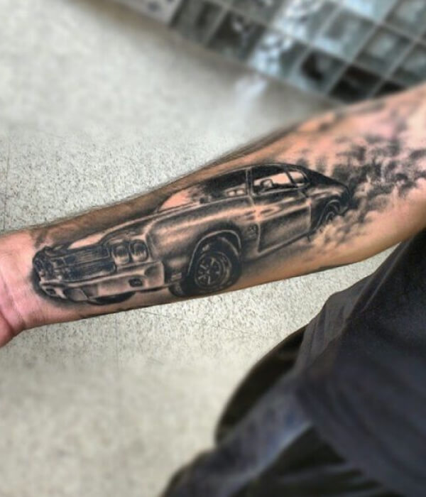 Car Burnout Marks tattoo