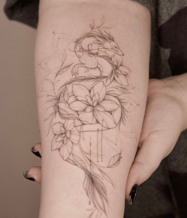 Dragons Illustrative Tattoo