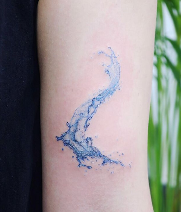Dynamic Water Tattoo Design