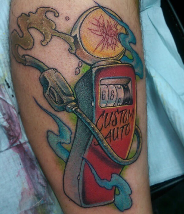 Gas Pump Nozzle Tattoo