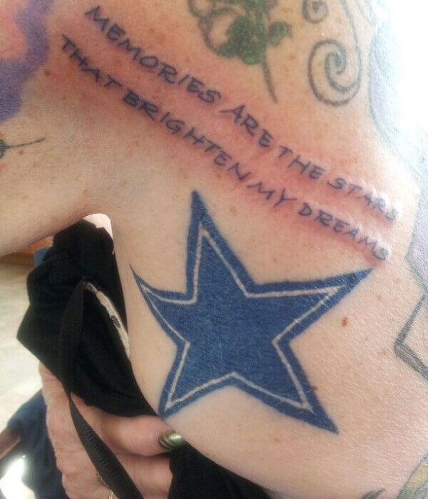 Incorporating Quotes : Dallas Cowboy Tattoos