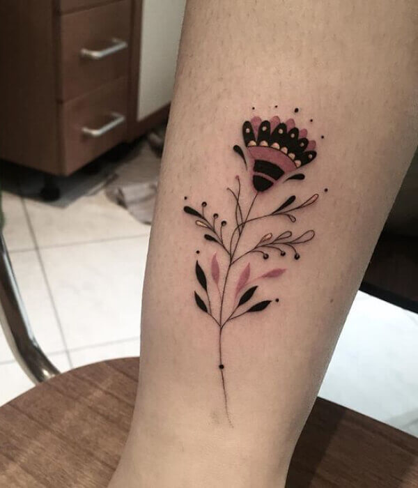 Russian Flower Tattoo Design