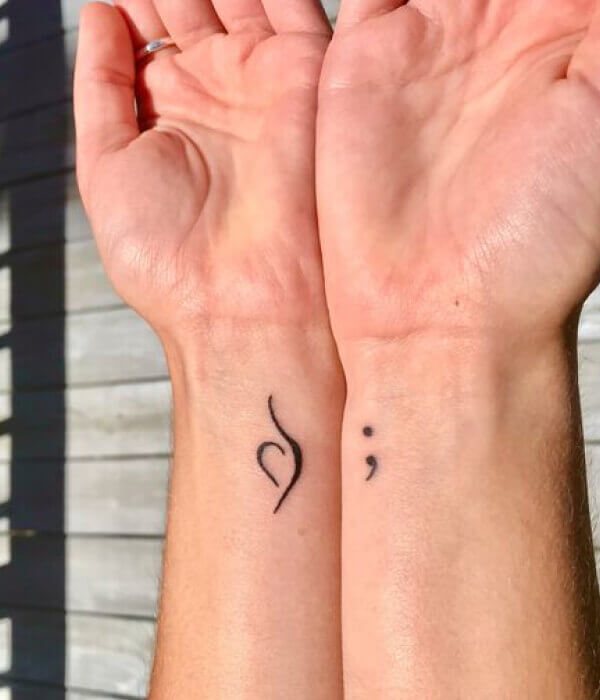 Semicolon Tattoo Design