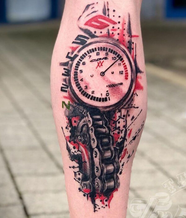 Speedometer and Odometer Tattoo