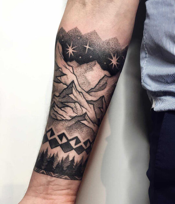 Starry Skyline Felix Felicis Tattoo