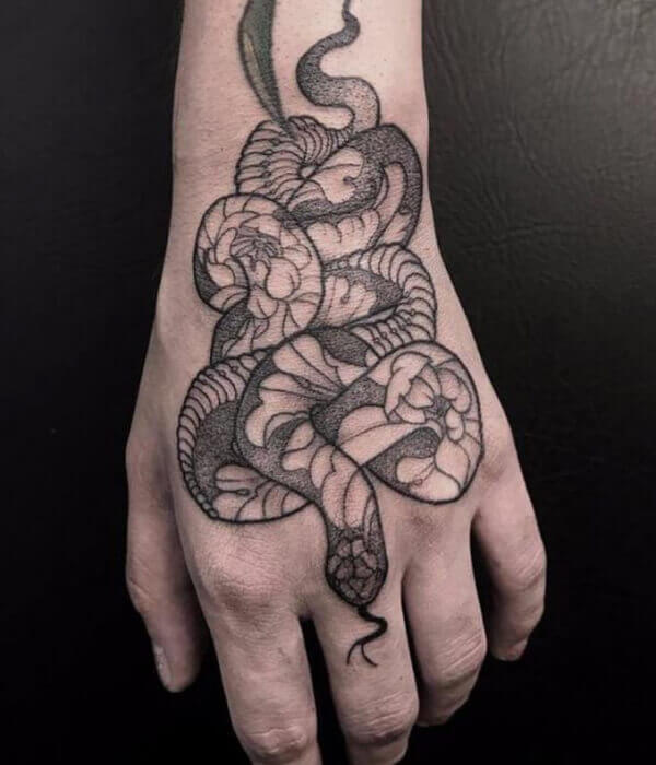 The Snake Tattoo On Hand
