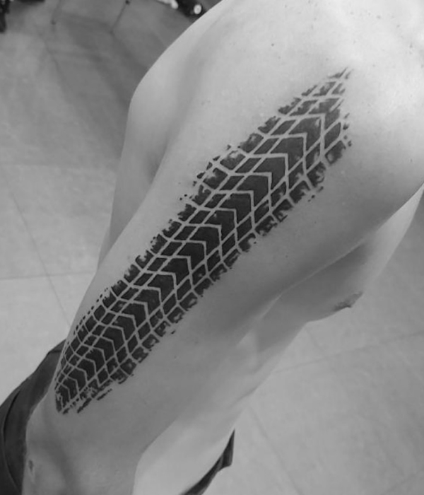 car Tire tattoo