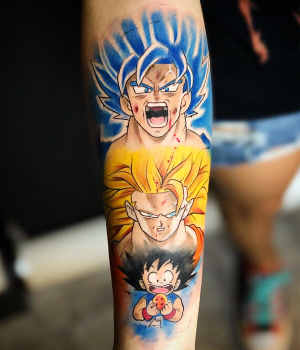 Angelic Tribute to Goku Tattoo