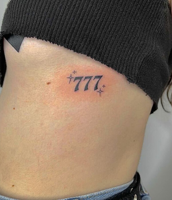 Angle Number 777 Tattoo