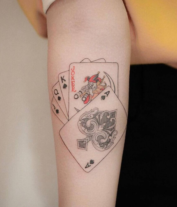 Cards Tattoo - Casino Tattoo Designs