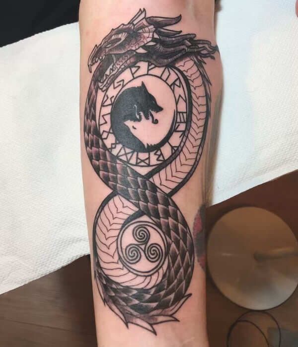 Celtic Dragon Tattoo for guy