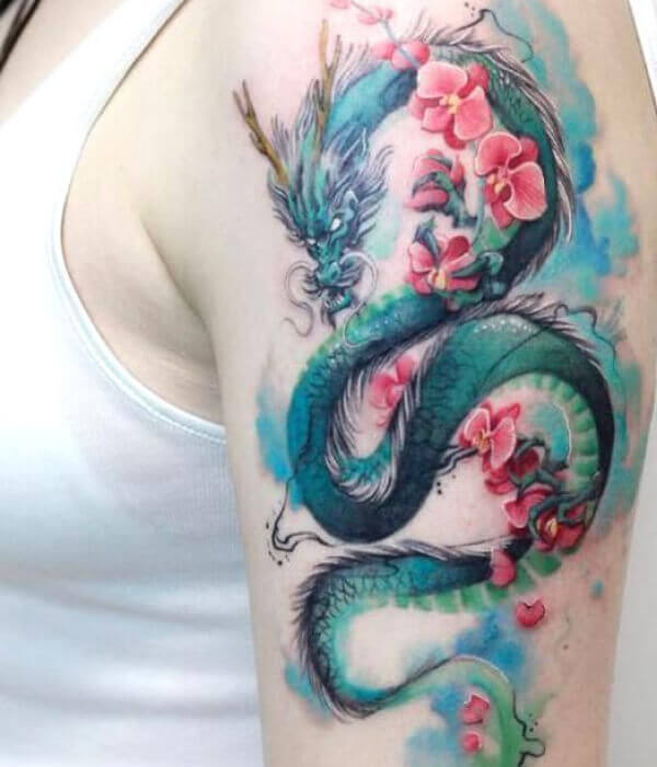 Colorful Dragon Tattoo