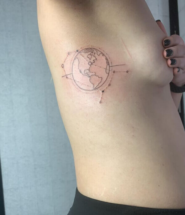 Constellation Globe Tattoo