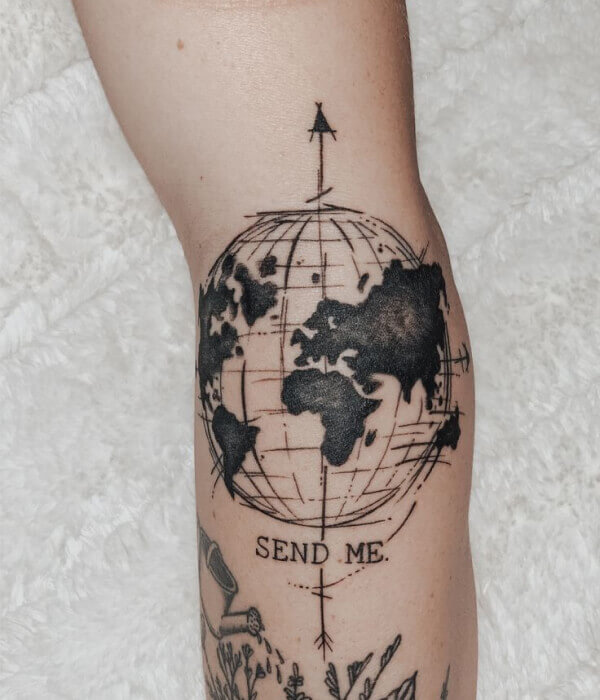 Cultural Symbols Globe Tattoo