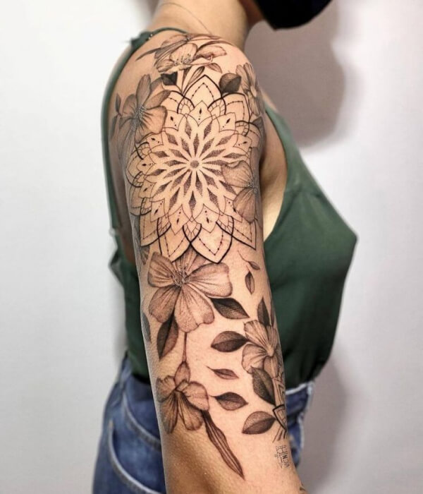 December Bloom Mandala Tattoo