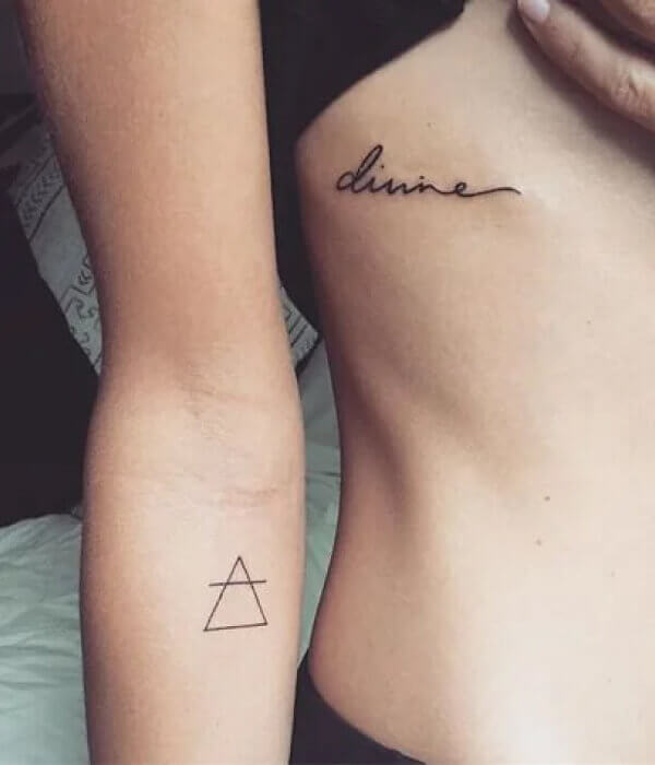 Divine One Word Tattoo
