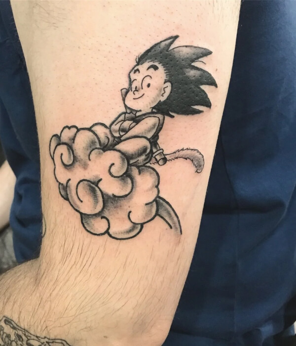 Dragon Balloons on Nimbus Goku Tattoo