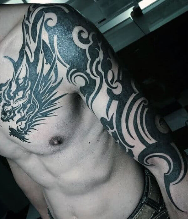 Dragon Tribal Tattoo for guy