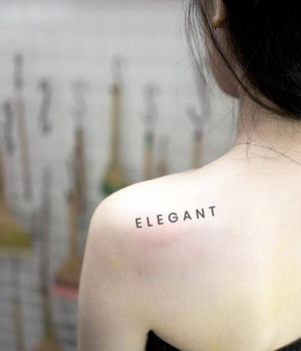 Elegant One Word Tattoo