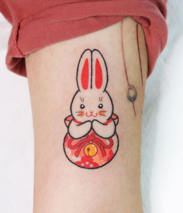 Fortunate Bunny Rabbit Tattoo Designs