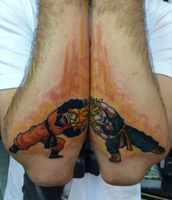 Fusion Dance Steps Illustration Goku Tattoo