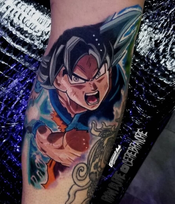 Goku Rising from Ashes Tattoo
