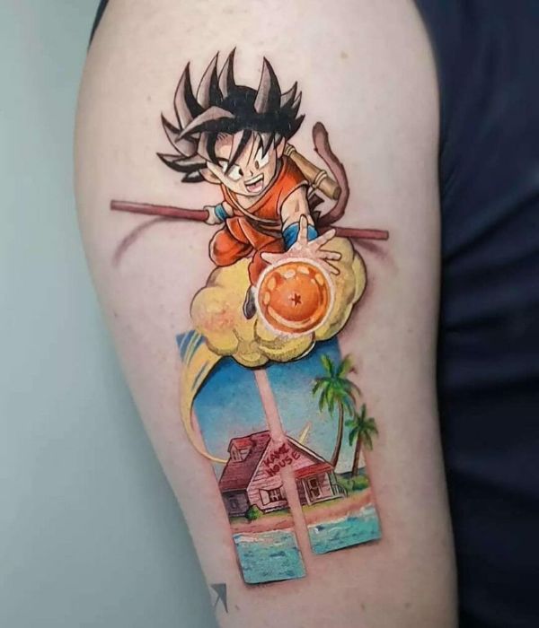 Goku Tattoo with Kame House