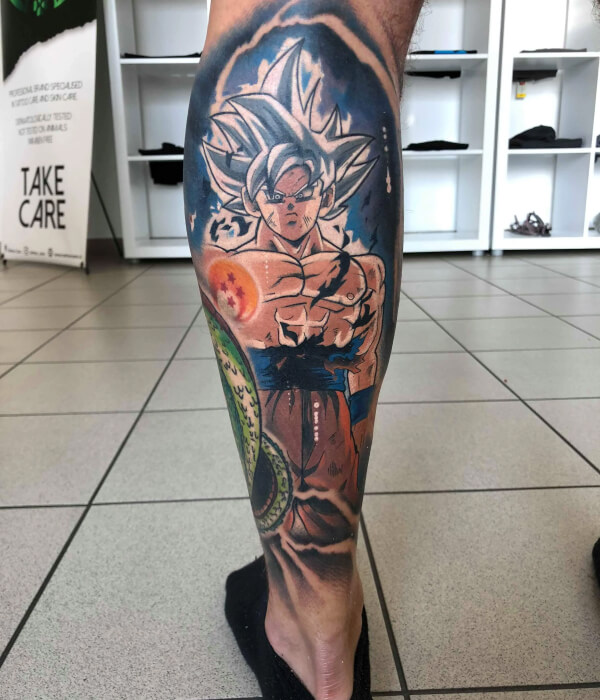 Gokus Gi and Boots Tattoo with Intricate Details