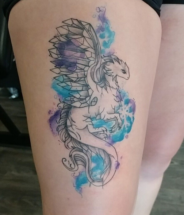 Ice Dragon Tattoo Design