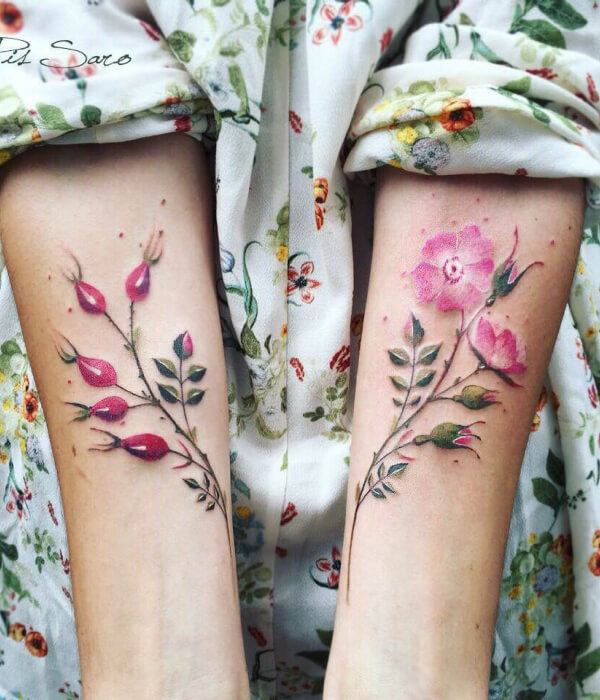 Illustrated Garden Tattoo